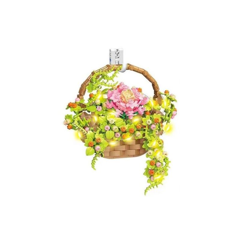 CACO D006-2 006-2 non  CHẬU HOA bộ đồ chơi xếp lắp ráp ghép mô hình Flowers 691 khối