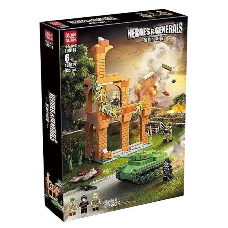 QuanGuan 100114 Quan Guan 100114 non  ANH HÙNG VÀ TƯỚNG QUÂN bộ đồ chơi xếp lắp ráp ghép mô hình Military Army HEROS & GENERALS Quân Sự Bộ Đội 435 khối