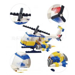 GUDI 8109A Xếp hình kiểu  CREATOR 3 IN 1 Helicopter Transform Armored Vehicles, Rocket Ship Trực Thăng Biến Hình Xe Bọc Thép, Tàu Tên Lửa 145 khối