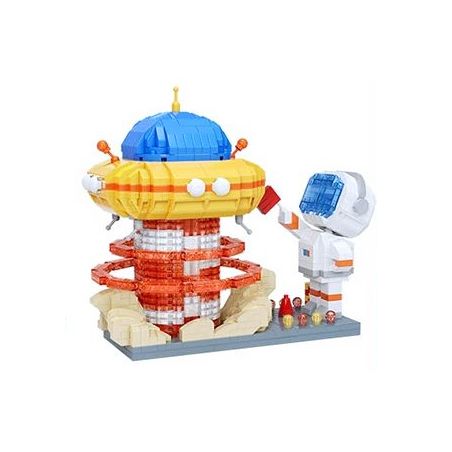 MOYU BLOCK MY95058 95058 non  HỘP ĐỰNG BÚT ĐĨA BAY VŨ TRỤ bộ đồ chơi xếp lắp ráp ghép mô hình 1021 khối