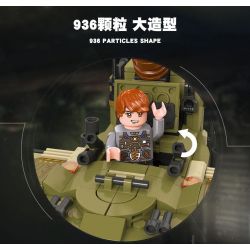 JIESTAR 67007 non  BÌNH MINH BẤT TẬN XE TĂNG TARANTULA bộ đồ chơi xếp lắp ráp ghép mô hình ENDLESS DAWN 936 khối