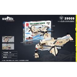 JIESTAR 29009 non  LỰC LƯỢNG CHỐNG KHỦNG BỐ MÁY BAY CÁNH QUẠT NGHIÊNG OSPREY bộ đồ chơi xếp lắp ráp ghép mô hình Military Army Quân Sự Bộ Đội 221 khối
