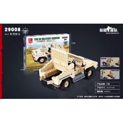 JIESTAR 29008 non  LỰC LƯỢNG CHỐNG KHỦNG BỐ H-2 MILITARY HUMVEE bộ đồ chơi xếp lắp ráp ghép mô hình Military Army Quân Sự Bộ Đội 195 khối