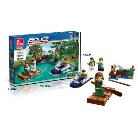 JIESTAR 20056 non  CẢNH SÁT THÀNH PHỐ TÀU CAO TỐC BIỂN bộ đồ chơi xếp lắp ráp ghép mô hình City SPEEDBOAT 100 khối