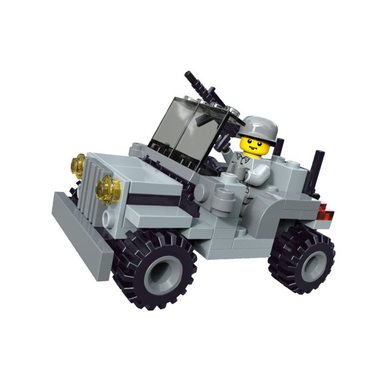 JIESTAR 23026 non  QUÂN ĐOÀN DÃ CHIẾN XE JEEP bộ đồ chơi xếp lắp ráp ghép mô hình Military Army Quân Sự Bộ Đội 89 khối