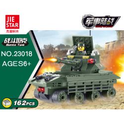 JIESTAR 23018 non  CHIẾN TRANH QUÂN SỰ TRÊN BỘ XE TĂNG ĐẤU bộ đồ chơi xếp lắp ráp ghép mô hình Military Army BATTLE TANK Quân Sự Bộ Đội 162 khối
