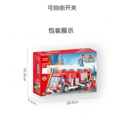 JIESTAR 22014 non  CỨU HỎA XE THANG bộ đồ chơi xếp lắp ráp ghép mô hình City Thành Phố 202 khối