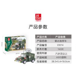 JIESTAR 23014 non  XE CHỈ HUY RADAR bộ đồ chơi xếp lắp ráp ghép mô hình Military Army Quân Sự Bộ Đội 142 khối