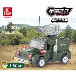 JIESTAR 23014 non  XE CHỈ HUY RADAR bộ đồ chơi xếp lắp ráp ghép mô hình Military Army Quân Sự Bộ Đội 142 khối