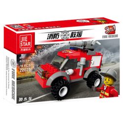 JIESTAR 22025 non  CỨU HỎA XE PHUN NƯỚC bộ đồ chơi xếp lắp ráp ghép mô hình City Thành Phố 78 khối