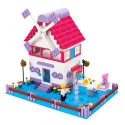 JIESTAR 33003 non  THIÊN ĐƯỜNG CỐI XAY GIÓ bộ đồ chơi xếp lắp ráp ghép mô hình City Thành Phố