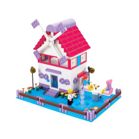 JIESTAR 33003 non  THIÊN ĐƯỜNG CỐI XAY GIÓ bộ đồ chơi xếp lắp ráp ghép mô hình City Thành Phố