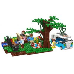 JIESTAR 20544 non  CHUYẾN ĐI CHƠI TỰ LÁI bộ đồ chơi xếp lắp ráp ghép mô hình City Thành Phố 520 khối