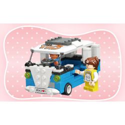 JIESTAR 20544 non  CHUYẾN ĐI CHƠI TỰ LÁI bộ đồ chơi xếp lắp ráp ghép mô hình City Thành Phố 520 khối