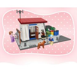 JIESTAR 20543 non  TRANG TRẠI CÁ BÊN BỜ BIỂN bộ đồ chơi xếp lắp ráp ghép mô hình City Thành Phố 447 khối