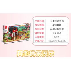 JIESTAR 20541 non  TRANG TRẠI MARYLAND bộ đồ chơi xếp lắp ráp ghép mô hình City Thành Phố 483 khối