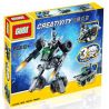 GUDI 8114 Xếp hình kiểu  CREATOR 3 IN 1 Rô Bốt Biến Hình Phi Thuyền, Xe Tăng 193 khối