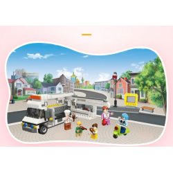 JIESTAR 20538 non  XE TẢI THỰC PHẨM SANG TRỌNG bộ đồ chơi xếp lắp ráp ghép mô hình City Thành Phố 459 khối