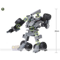 GUDI 8114 Xếp hình kiểu  CREATOR 3 IN 1 Rô Bốt Biến Hình Phi Thuyền, Xe Tăng 193 khối