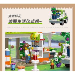 JIESTAR 55014 non  THÀNH PHỐ TOÀN CẦU CỬA HÀNG HOA bộ đồ chơi xếp lắp ráp ghép mô hình City CITY GLOBAL 509 khối