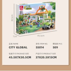 JIESTAR 55014 non  THÀNH PHỐ TOÀN CẦU CỬA HÀNG HOA bộ đồ chơi xếp lắp ráp ghép mô hình City CITY GLOBAL 509 khối
