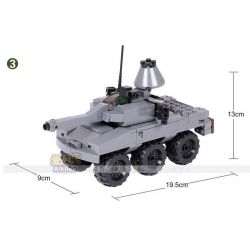 GUDI 8114 Xếp hình kiểu  CREATOR 3 IN 1 Rô Bốt Biến Hình Phi Thuyền, Xe Tăng 193 khối