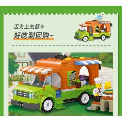 JIESTAR 55009 non  THÀNH PHỐ TOÀN CẦU XE TẢI THỰC PHẨM bộ đồ chơi xếp lắp ráp ghép mô hình City CITY GLOBAL 343 khối