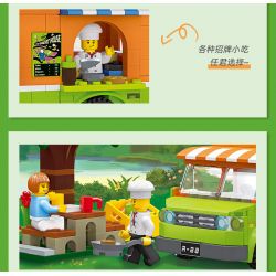 JIESTAR 55009 non  THÀNH PHỐ TOÀN CẦU XE TẢI THỰC PHẨM bộ đồ chơi xếp lắp ráp ghép mô hình City CITY GLOBAL 343 khối