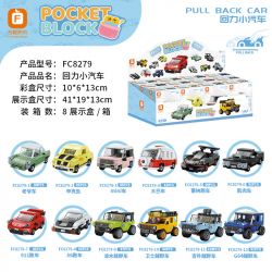 FORANGE FC8279 8279 non  XE LÙI 12 MẪU bộ đồ chơi xếp lắp ráp ghép mô hình Creator MINI CAR Sáng Tạo 1090 khối