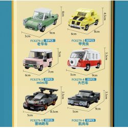 FORANGE FC8279 8279 non  XE LÙI 12 MẪU bộ đồ chơi xếp lắp ráp ghép mô hình Creator MINI CAR Sáng Tạo 1090 khối