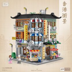 LOZ 1052 non  TÒA NHÀ THƯƠNG MẠI GÓC bộ đồ chơi xếp lắp ráp ghép mô hình 2763 khối