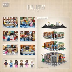 LOZ 1052 non  TÒA NHÀ THƯƠNG MẠI GÓC bộ đồ chơi xếp lắp ráp ghép mô hình 2763 khối
