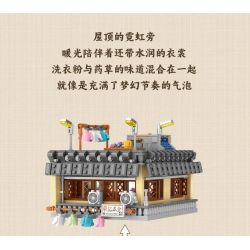 LOZ 1052 non  TÒA NHÀ THƯƠNG MẠI GÓC bộ đồ chơi xếp lắp ráp ghép mô hình 2763 khối