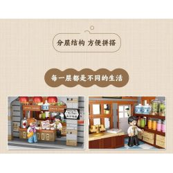 LOZ 1052 non  TÒA NHÀ THƯƠNG MẠI GÓC bộ đồ chơi xếp lắp ráp ghép mô hình 2763 khối