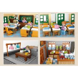 LOZ 1052 non  TÒA NHÀ THƯƠNG MẠI GÓC bộ đồ chơi xếp lắp ráp ghép mô hình 2763 khối