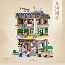 LOZ 1052 non  TÒA NHÀ THƯƠNG MẠI GÓC bộ đồ chơi xếp lắp ráp ghép mô hình 2763 khối