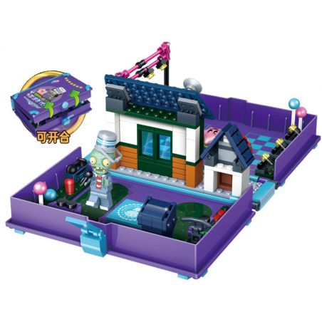 GUDI 60029 non  CUỘC CHIẾN THỰC VẬT CUỐN SÁCH VỀ THỜI ĐẠI ROCK AND ROLL bộ đồ chơi xếp lắp ráp ghép mô hình Movie & Game Phim Và Trò Chơi 237 khối