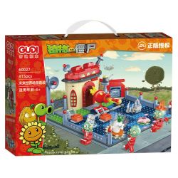 GUDI 60027 non  CUỘC CHIẾN THỰC VẬT BỐI CẢNH THẾ GIỚI TƯƠNG LAI bộ đồ chơi xếp lắp ráp ghép mô hình Movie & Game Phim Và Trò Chơi 315 khối