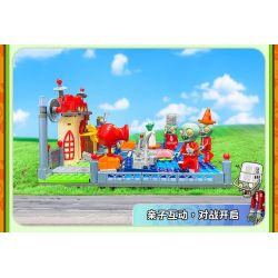 GUDI 60027 non  CUỘC CHIẾN THỰC VẬT BỐI CẢNH THẾ GIỚI TƯƠNG LAI bộ đồ chơi xếp lắp ráp ghép mô hình Movie & Game Phim Và Trò Chơi 315 khối