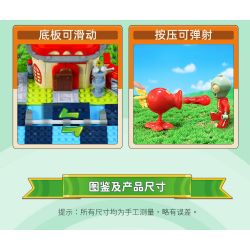 GUDI 60027 non  CUỘC CHIẾN THỰC VẬT BỐI CẢNH THẾ GIỚI TƯƠNG LAI bộ đồ chơi xếp lắp ráp ghép mô hình Movie & Game Phim Và Trò Chơi 315 khối