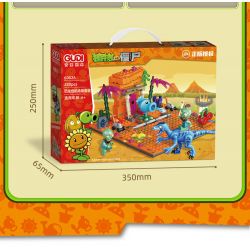 GUDI 60026 non  CUỘC CHIẾN THỰC VẬT BỘ KỊCH BẢN KHỦNG HOẢNG DINO bộ đồ chơi xếp lắp ráp ghép mô hình Movie & Game Phim Và Trò Chơi 280 khối