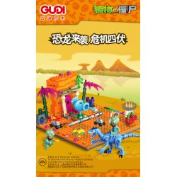 GUDI 60026 non  CUỘC CHIẾN THỰC VẬT BỘ KỊCH BẢN KHỦNG HOẢNG DINO bộ đồ chơi xếp lắp ráp ghép mô hình Movie & Game Phim Và Trò Chơi 280 khối