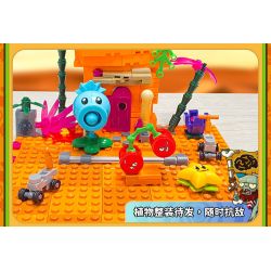 GUDI 60026 non  CUỘC CHIẾN THỰC VẬT BỘ KỊCH BẢN KHỦNG HOẢNG DINO bộ đồ chơi xếp lắp ráp ghép mô hình Movie & Game Phim Và Trò Chơi 280 khối