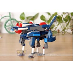 GUDI 8115 Xếp hình kiểu  CREATOR 3 IN 1 Creativity Transforming Rô Bốt Biến Hình Thành Phi Thuyền Chó Săn 242 khối