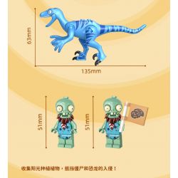 GUDI 60026 non  CUỘC CHIẾN THỰC VẬT BỘ KỊCH BẢN KHỦNG HOẢNG DINO bộ đồ chơi xếp lắp ráp ghép mô hình Movie & Game Phim Và Trò Chơi 280 khối