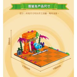 GUDI 60026 non  CUỘC CHIẾN THỰC VẬT BỘ KỊCH BẢN KHỦNG HOẢNG DINO bộ đồ chơi xếp lắp ráp ghép mô hình Movie & Game Phim Và Trò Chơi 280 khối