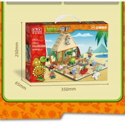 GUDI 60025 non  CUỘC CHIẾN THỰC VẬT BỐI CẢNH BÃI BIỂN CÓ LÀN SÓNG LỚN bộ đồ chơi xếp lắp ráp ghép mô hình Movie & Game Phim Và Trò Chơi 296 khối