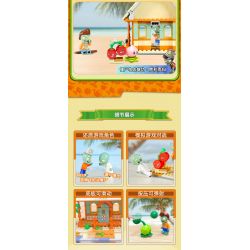 GUDI 60025 non  CUỘC CHIẾN THỰC VẬT BỐI CẢNH BÃI BIỂN CÓ LÀN SÓNG LỚN bộ đồ chơi xếp lắp ráp ghép mô hình Movie & Game Phim Và Trò Chơi 296 khối