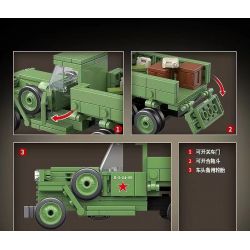 QuanGuan 100113 Quan Guan 100113 non  XE TẢI QUÂN SỰ HẠNG TRUNG GAZ AAA CỦA LIÊN XÔ bộ đồ chơi xếp lắp ráp ghép mô hình Military Army GAZ AAA MEDIUM DUTY MILITARY TRUCK Quân Sự Bộ Đội 398 khối