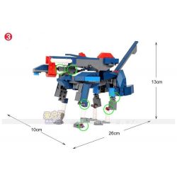 GUDI 8115 Xếp hình kiểu  CREATOR 3 IN 1 Creativity Transforming Rô Bốt Biến Hình Thành Phi Thuyền Chó Săn 242 khối